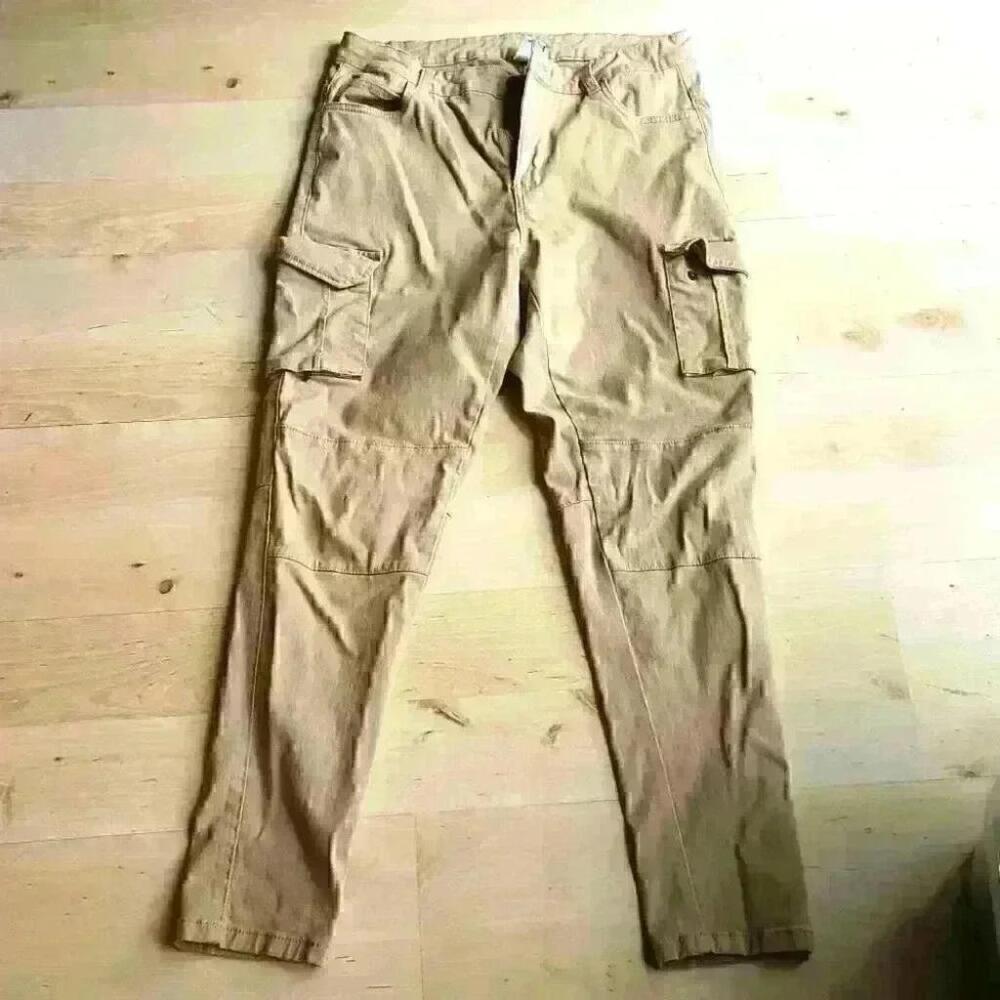 Revamped Ladies Khaki Cargo Slim Fit Pants Us L / 32